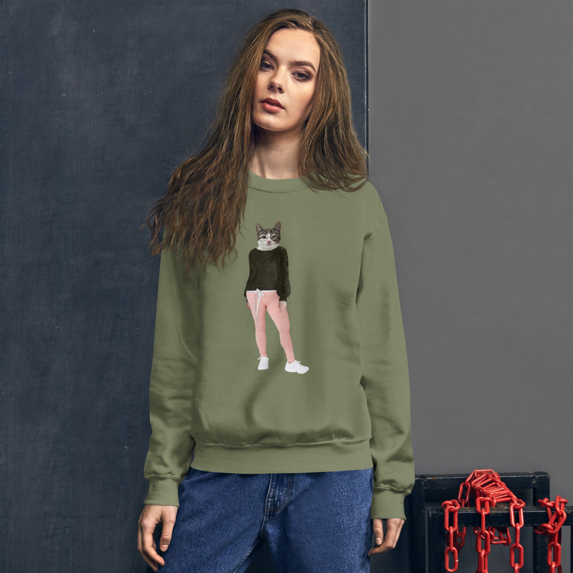 Preppy Kitty Unisex Sweatshirt